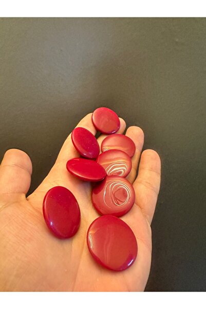 Gönülden Tasarım 8 Pieces Burgundy Button Set Diameter 3 cm