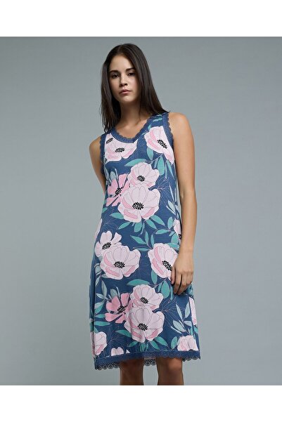R&B Floral Print Sleeveless Nightdress
