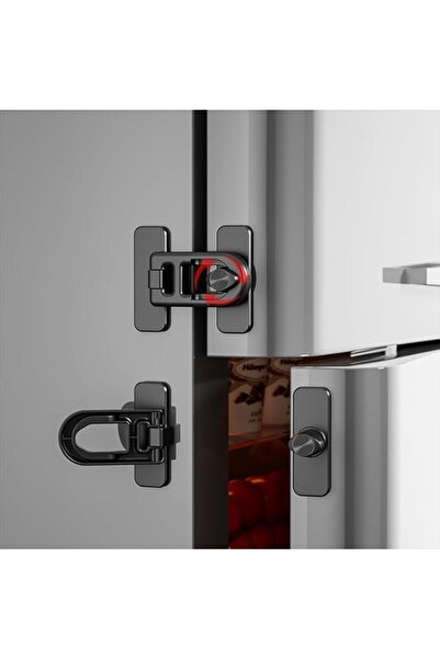 KASTWAVE Child-Resistant Refrigerator & Cabinet Locks (2-Pack) - Black