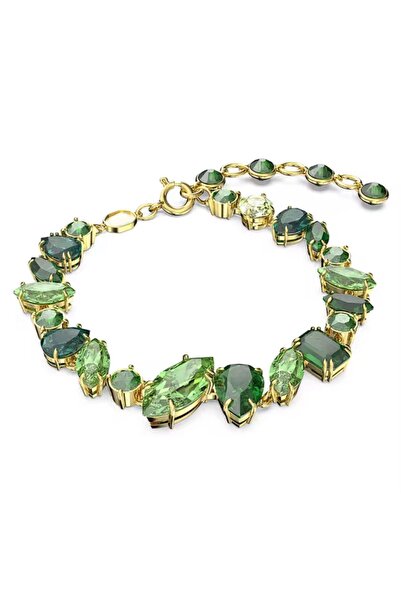 POSEİDONS JEWELLERY Yeşil Renk Gema Bileklik Kristal Taş Swa Tarz