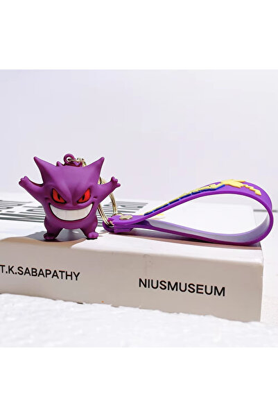 BANDAI 5 Pokemon Keychain Pikachu Anime Action Figure Toy Kawaii Cartoon Fashion Charmander Psyduck Doll K.