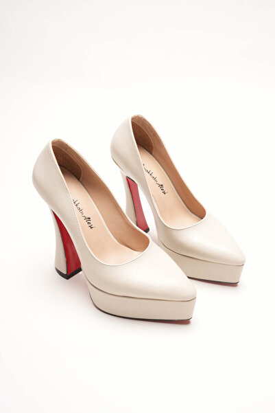 Ayakkabı Ateşi Special Design Platform Women's Shoes Mila Beige Skin