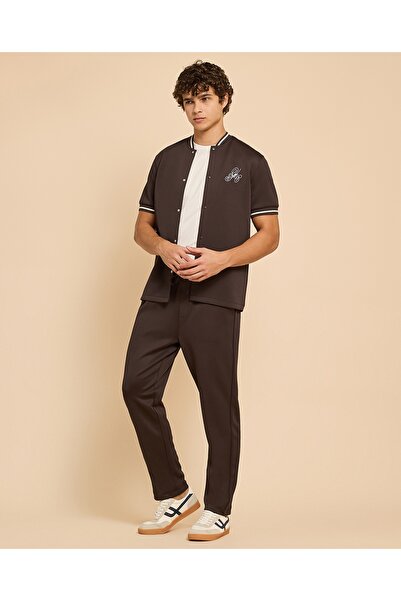 R&B Textured Knit Pants With Drawstring Waist