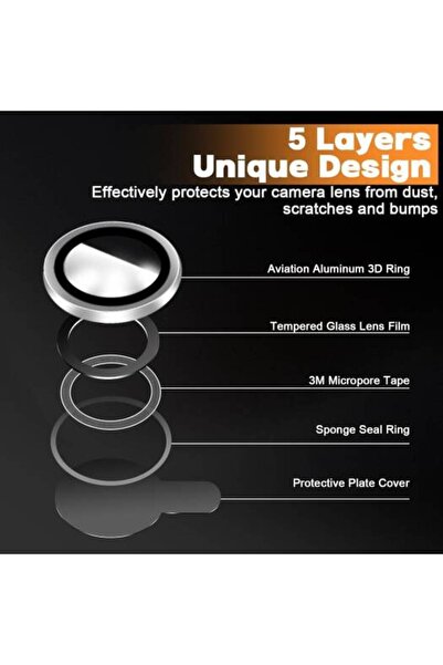 Paladyum Case iPhone 17 Pro Compatible Aluminum Full Coverage Silver Lens Protector