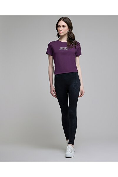 R&B Typography Print T-Shirt With Crew Neck And Short Sleeves