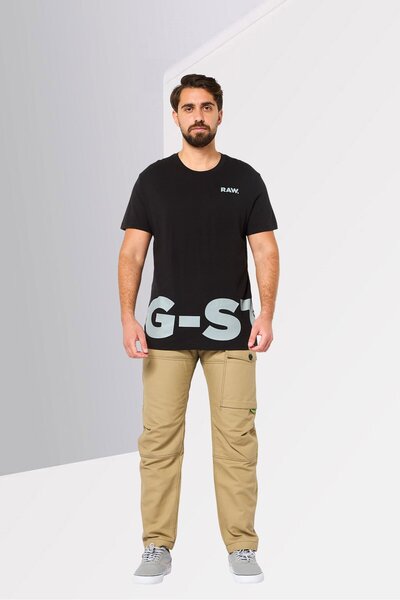 G-STAR RAW Men Relaxed Fit Solid Cargo Pants, Tan