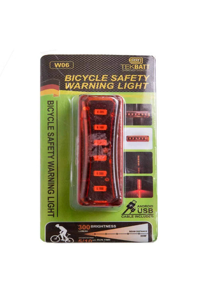 Kovar Tekbatt Bicycle Safety Warning Light- Red