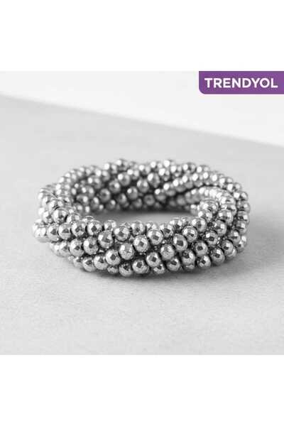 Ralp Moda 10 خرزات زجاجية مطلية باللون الفضي مناسبة لصنع الحقائب والمجوهرات