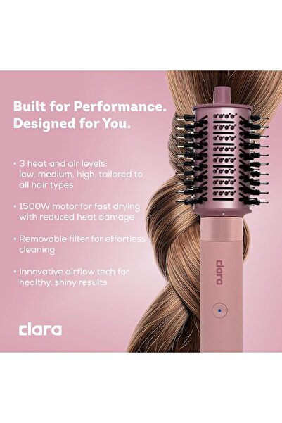 Generic Clara Multi Styler 6-in-1 1500W Ionic Hair Styler (Curlers, Blow Dryer, Round & Oval Brush)