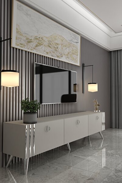 Givayo Mobilya ASTEL KUMTAŞI GÜMÜŞ TV ÜNİTESİ