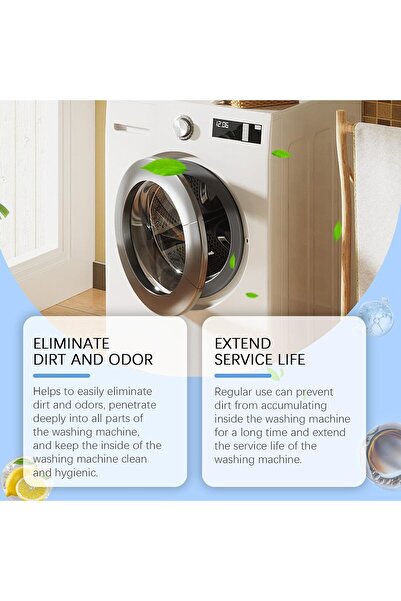 NALACAL Washing Machine Cleaner Tablets - 12 Effervescent Deep-Cleaning Tablets for Front & Top Load