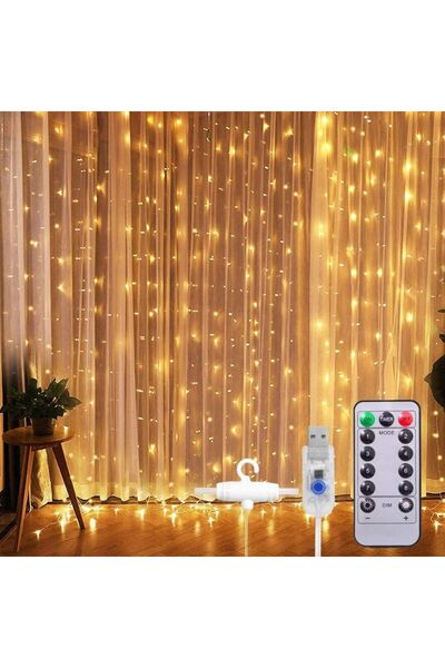 parti sürprizi New Year's Party Daylight Flowing Curtain Led Light 3X3 Meters