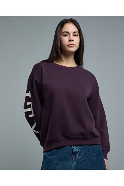 R&B Back Printed Sweatshirt With Crew Neck And Long Sleeves