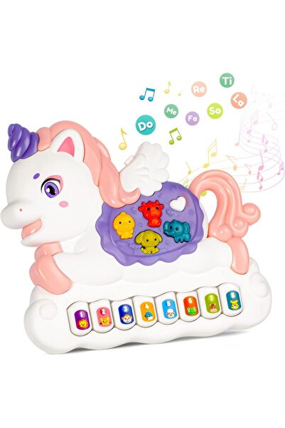 SEHER OYUNCAK Pilli Müzikli Unicorn Minik Piyano 855-113D