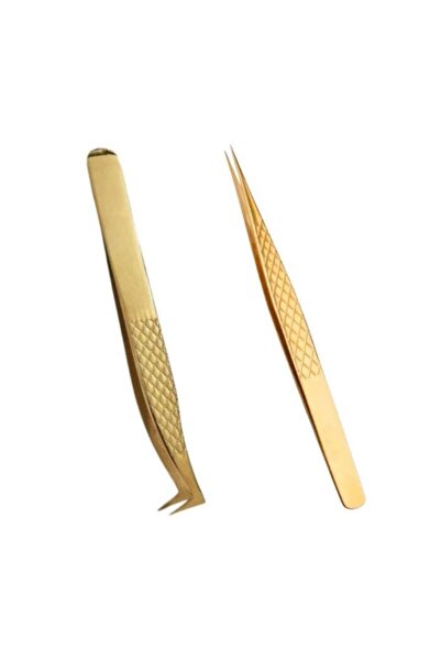 OneLash Set of 2 Gold Tweezers