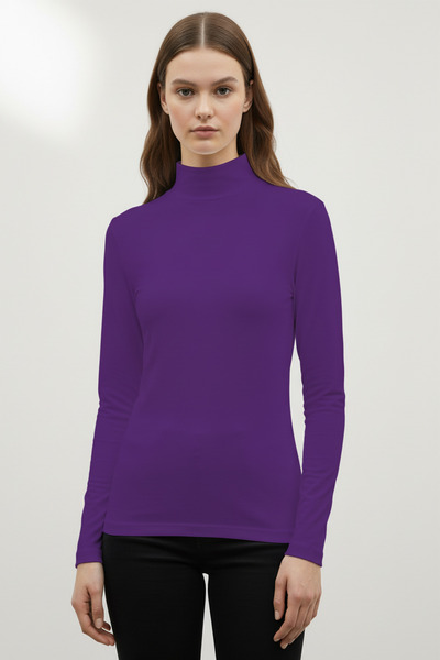 evolise Women's Plain Purple Blouse