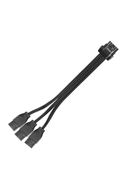 CERRXIAN 1FT ATX3.0 12VHPWR to 3x8Pin 600W 16-pin Male to 3x8Pin (6+2) GPU Power Cable