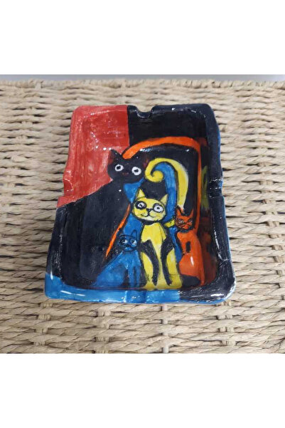 esdekor Large Ashtray Handmade Ceramic 8X12