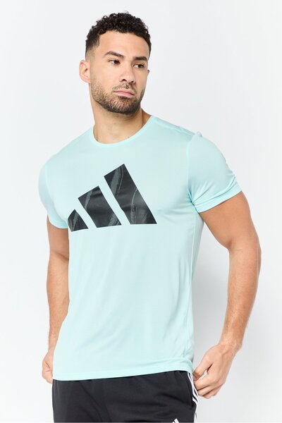 adidas Men Sportswear Fit Short Sleeve Training T-shirt, Turquoise