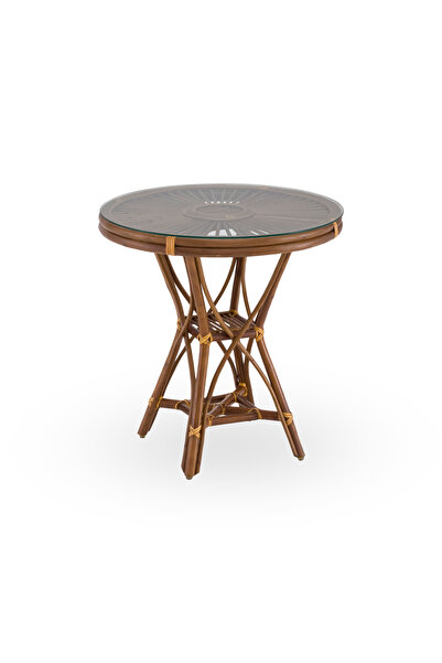 babilconcept Yuvarlak Seyrek Bambu Masa