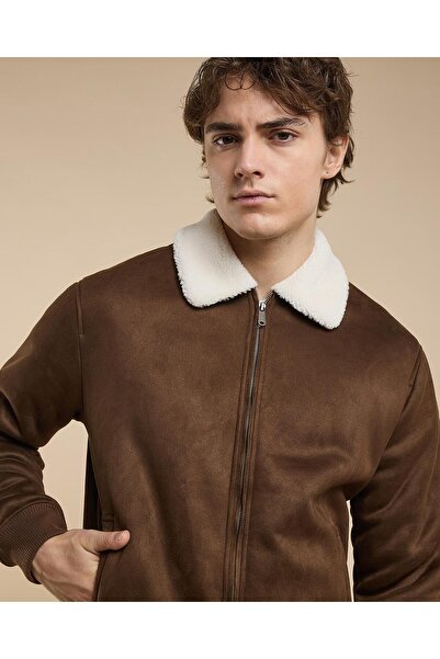 R&B Solid Jacket With Zipper Closure