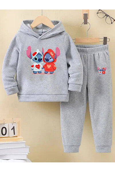 makiteks Winter Girls Boys Tracksuit Set Lilo 5 6 7 8 9 10 11 12 Years Old Baby