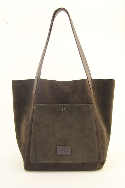 HNB Women's Brown Genuine Suede Leather Hobo Large Shoulder Bag