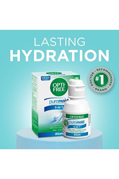 Opti-Free PureMoist Multi-Purpose Disinfecting Solution with Lens Case, 2 oz