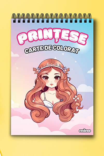 MG Office Carte de Colorat pentru Copii Printese 50 File Groase A5 | Carti de Desenat Mino