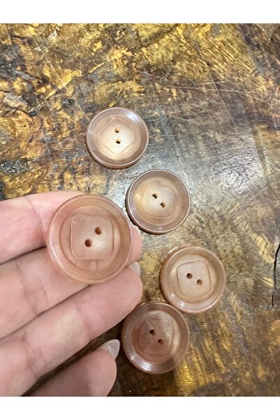 Gönülden Tasarım 5 Pieces Milk Coffee Button Set Diameter 3.5 cm