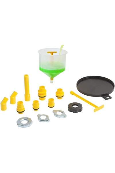 EACAM No-Spill Coolant Funnel Kit - 15 Pcs Radiator Funnel Bleeder