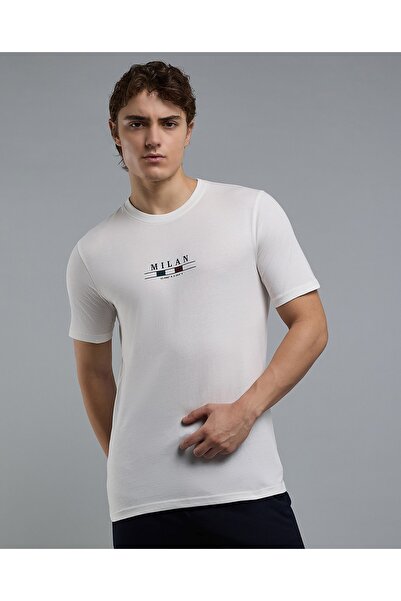 R&B تي شيرت مطبوع برقبة دائرية وأكمام قصيرة