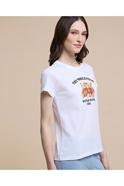 R&B Printed T-Shirt With Crew Neck And Short Sleeves