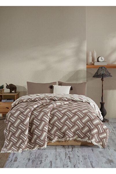 luxtex Διπλής όψης, Ψάθινο σχέδιο, 5 στρώσεις, Γεμιστή κουβέρτα μουσελίνας, Πάπλωμα, 220 x 240 cm