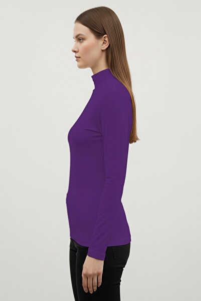evolise Women's Plain Purple Blouse