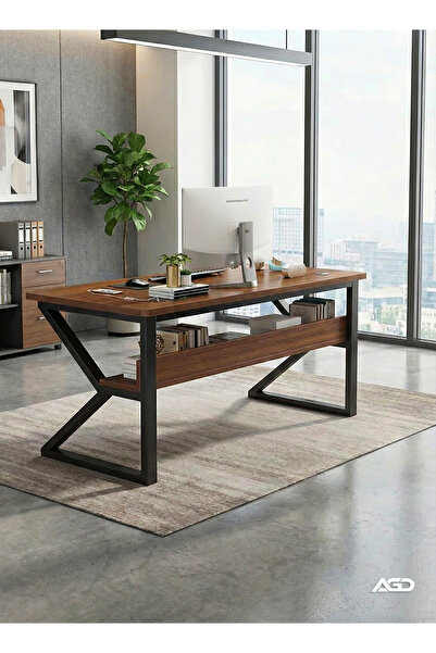 AGD Gaming desk, computer table with USB charging ports, computer desk for home office gaming (100 x 76 x 60 cm)