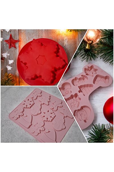 DERAS TEAM Christmas Mold Set for Cookies and Cakes 3 pieces