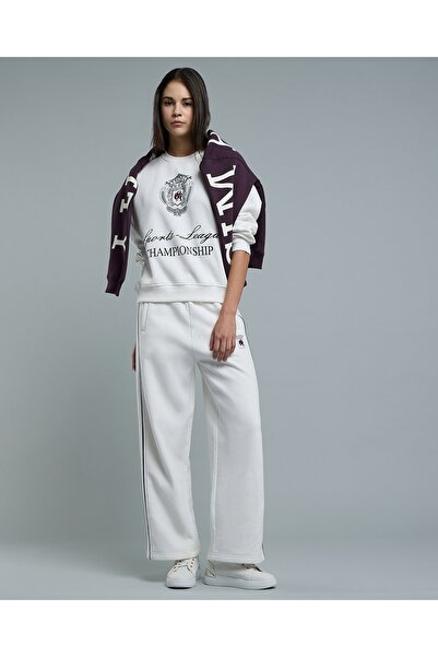 R&B Embroidered Sweatshirt With Crew Neck And Long Sleeves