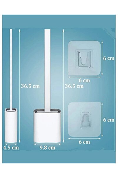 Tasarım Evi Perie de curățare pentru vasul de toaletă din silicon și suport pentru perie pentru vasul de toaletă