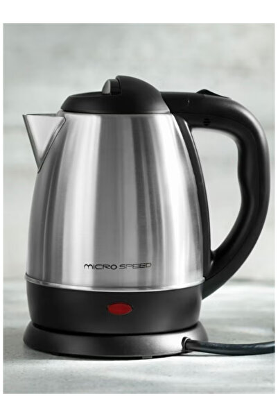 Micro Speed Stainless Steel Electric Kettle with 360-Degree Rotation Base, Auto Safety Off, 2.0 L 1500 W