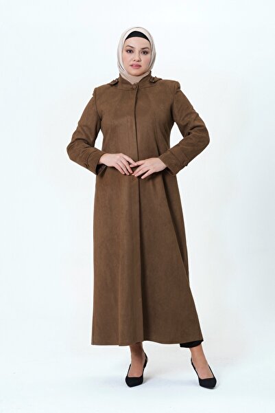 GLR&GYM ASUELA KADIN BÜYÜK BEDEN SÜET KUMAŞ ASTARLI PARDESÜ