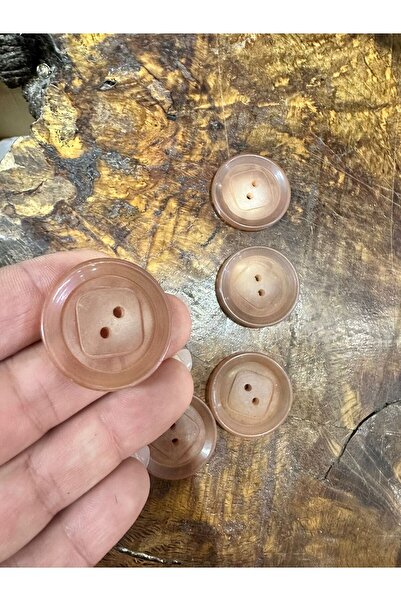 Gönülden Tasarım 5 Pieces Milk Coffee Button Set Diameter 3.5 cm