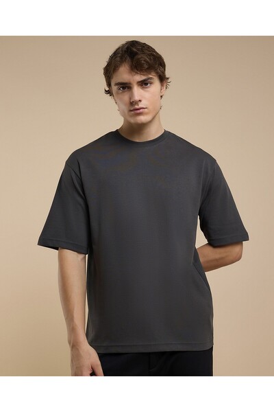 R&B Solid T-Shirt With Crew Neck And Short Sleeves