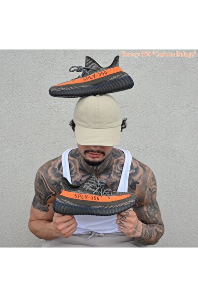 YEEZY Boost 350 V2 Beluga Carbon Dark Grey Orange Sports Shoes