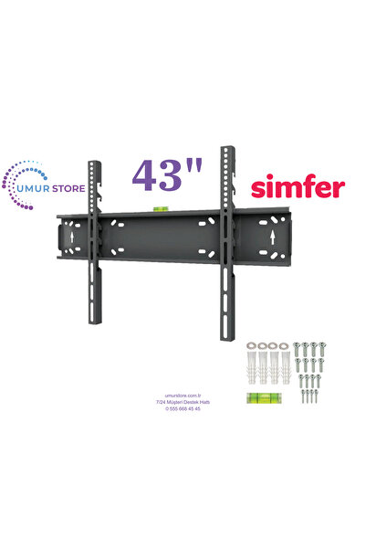 Simfer 43” 43SFSV4N / 43”- 65” inç Lcd Led Televizyon Sabit Duvar Askı Aparatı