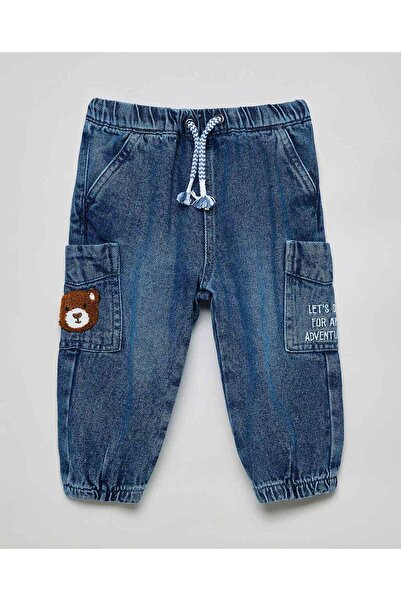 R&B Embroidered Jogger Jeans With Drawstring Waist