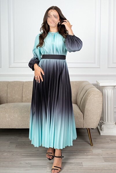 SELSAL Oversized silk pleated dress