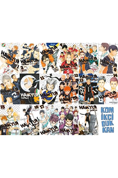 Gerekli Şeyler Yayıncılık Haikyu!! 1-2-3-4-5-6-7-10-11-12-13-14-15-16-17-18-19 manga seti (17 kitap) 1 adet anime poster hediy