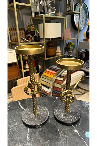 dekorbia 2li Halat Mumluk Eskitme (Çap:11cm; 24/29h cm)