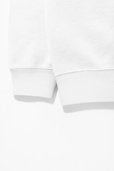 LORVEX Girl's White Sweatshirt - Tracksuit Set Crew Neck Very Sweet Printed 3 Thread Raised